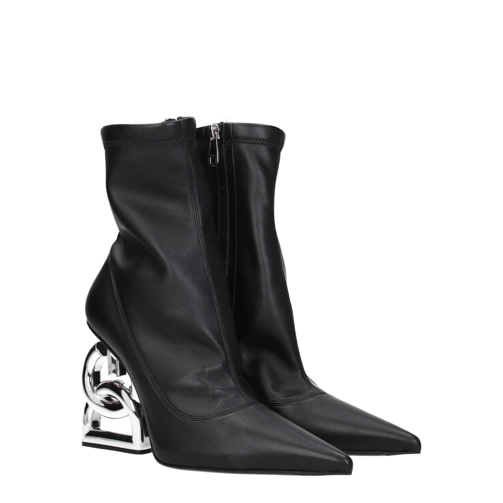 Dolce & Gabbana Black Leather Ankle - Beyzy Store - Dolce & Gabbana