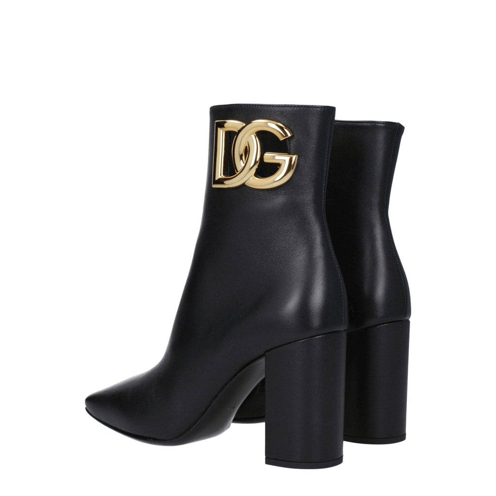 Dolce & Gabbana Black Leather Ankle - Beyzy Store - Dolce & Gabbana