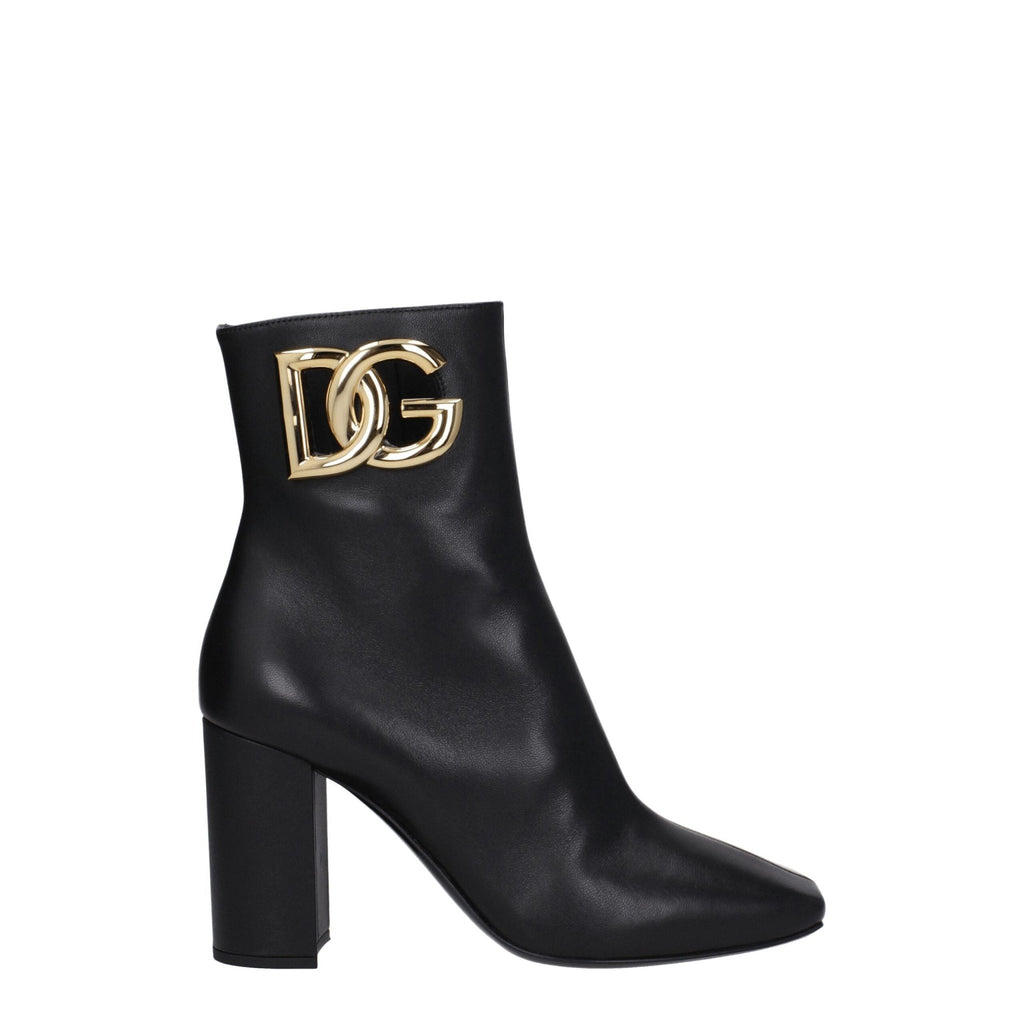 Dolce & Gabbana Black Leather Ankle - Beyzy Store - Dolce & Gabbana