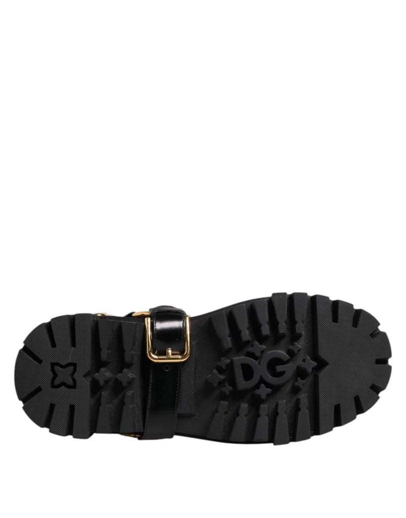 Dolce & Gabbana Black Leather Chelsea Men Short Boots Shoes - Beyzy Store - Dolce & Gabbana