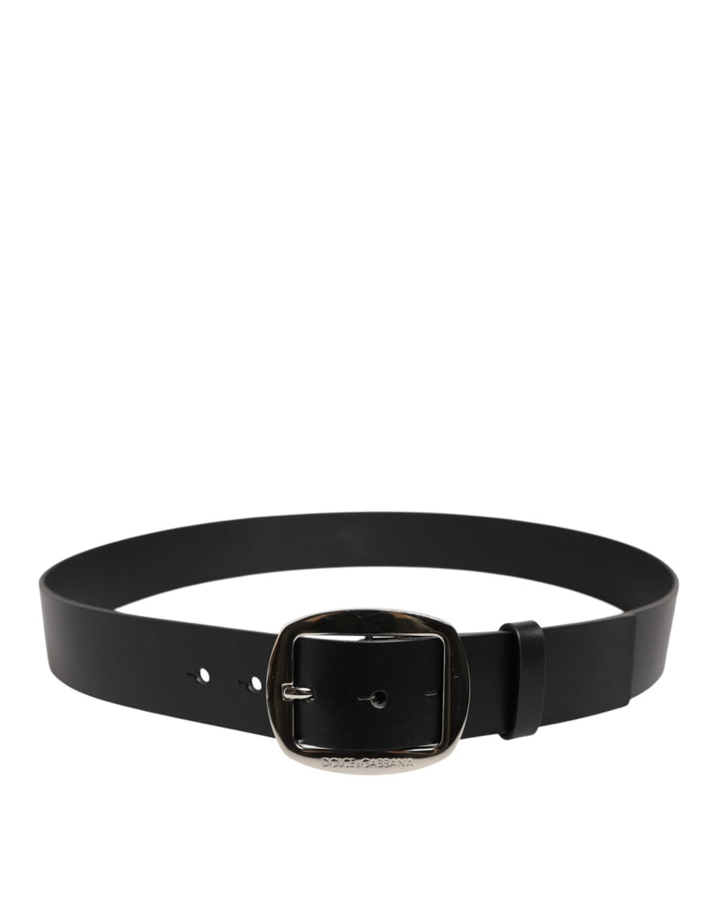 Dolce & Gabbana Black Leather Classic Metal Buckle Belt - Beyzy Store - Dolce & Gabbana