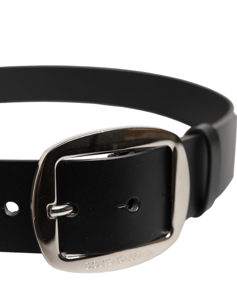 Dolce & Gabbana Black Leather Classic Metal Buckle Belt - Beyzy Store - Dolce & Gabbana