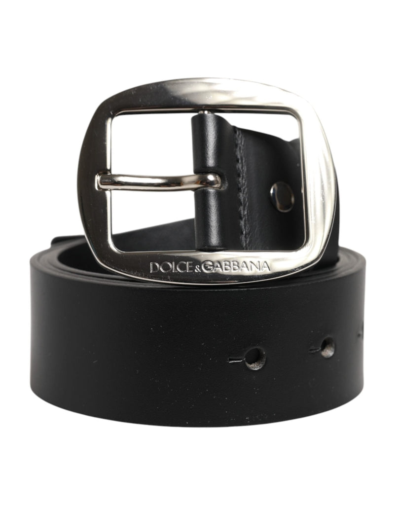 Dolce & Gabbana Black Leather Classic Metal Buckle Belt - Beyzy Store - Dolce & Gabbana