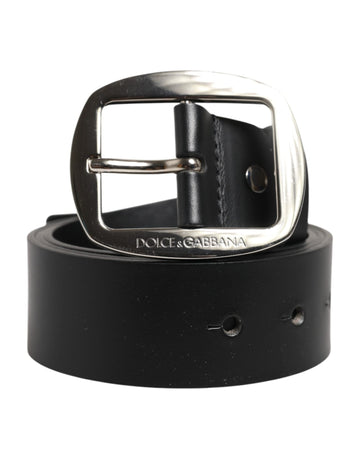 Dolce & Gabbana Black Leather Classic Metal Buckle Belt - Beyzy Store - Dolce & Gabbana