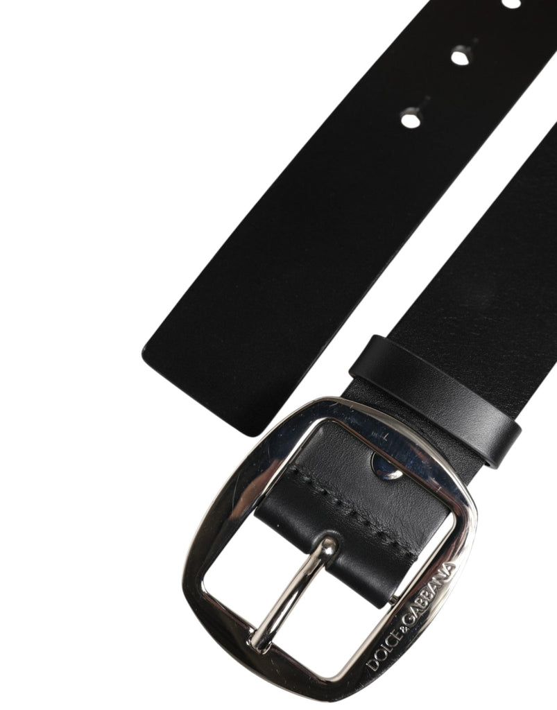 Dolce & Gabbana Black Leather Classic Metal Buckle Belt - Beyzy Store - Dolce & Gabbana