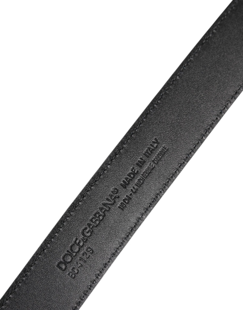 Dolce & Gabbana Black Leather Classic Metal DG Buckle Belt - Beyzy Store - Dolce & Gabbana