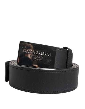 Dolce & Gabbana Black Leather Classic Metal Logo Buckle Belt - Beyzy Store - Dolce & Gabbana