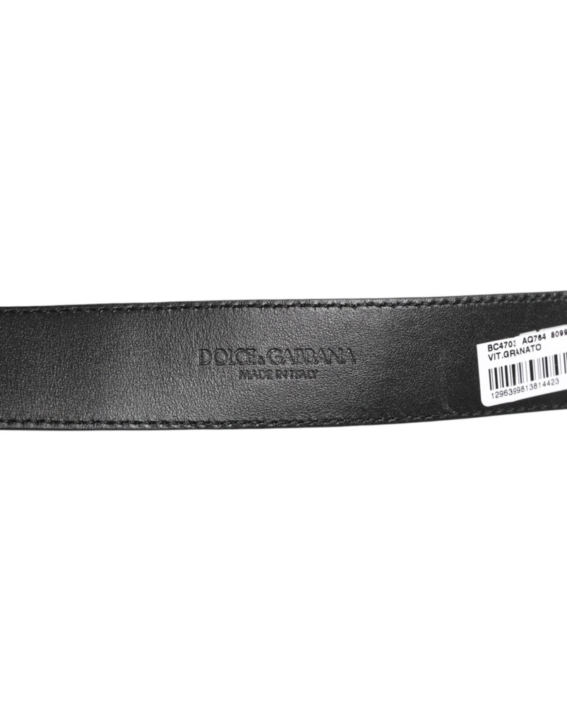 Dolce & Gabbana Black Leather Classic Metal Logo Buckle Belt - Beyzy Store - Dolce & Gabbana