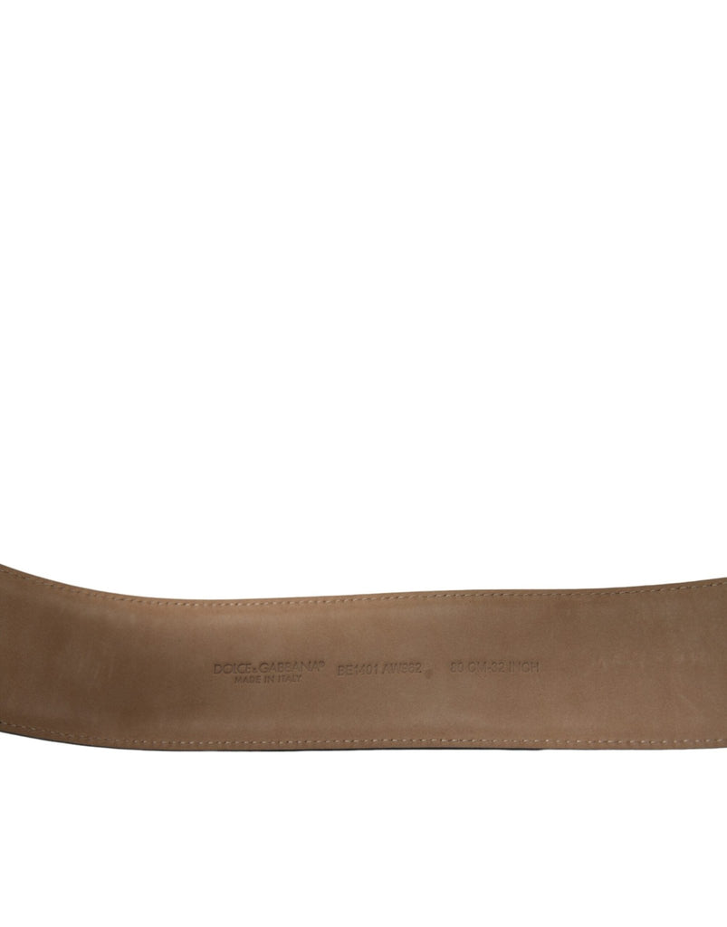 Dolce & Gabbana Black Leather Classic Metal Oval Buckle Belt - Beyzy Store - Dolce & Gabbana