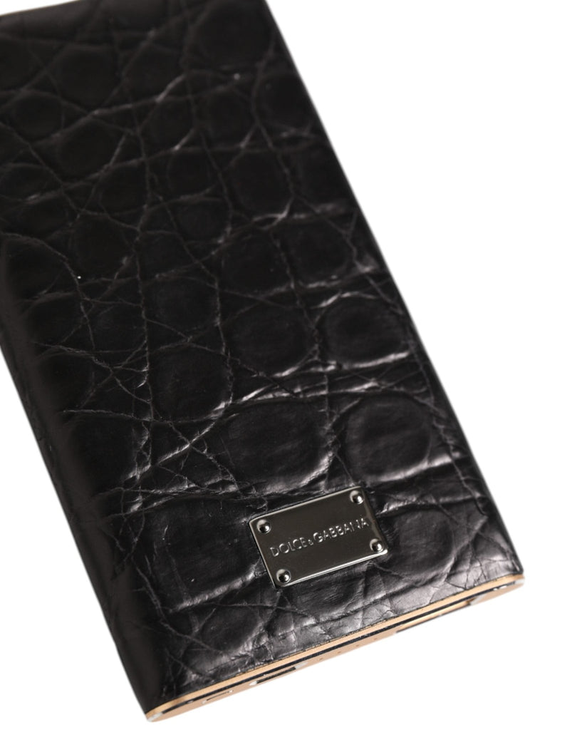 Dolce & Gabbana Black Leather Exotic Skin 3000mAh Power Bank Charger USB - Beyzy Store - Dolce & Gabbana