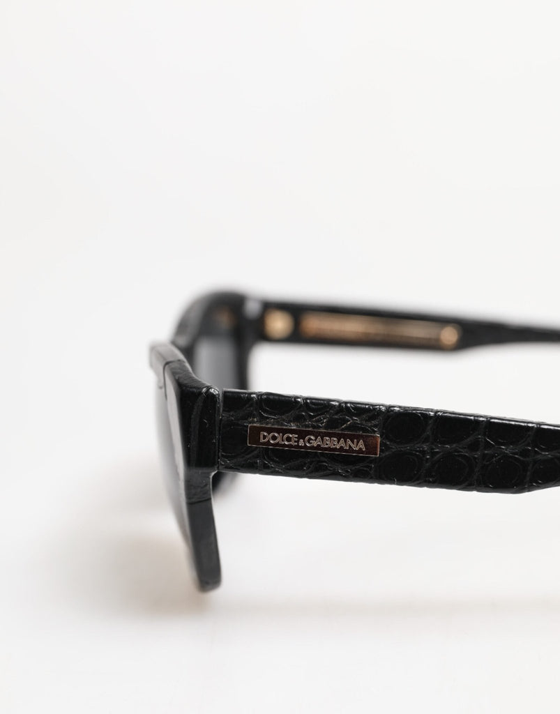 Dolce & Gabbana Black Leather Frame DG4177 Tinted Lens Sunglasses - Beyzy Store - Dolce & Gabbana