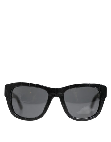 Dolce & Gabbana Black Leather Frame DG4177 Tinted Lens Sunglasses - Beyzy Store - Dolce & Gabbana