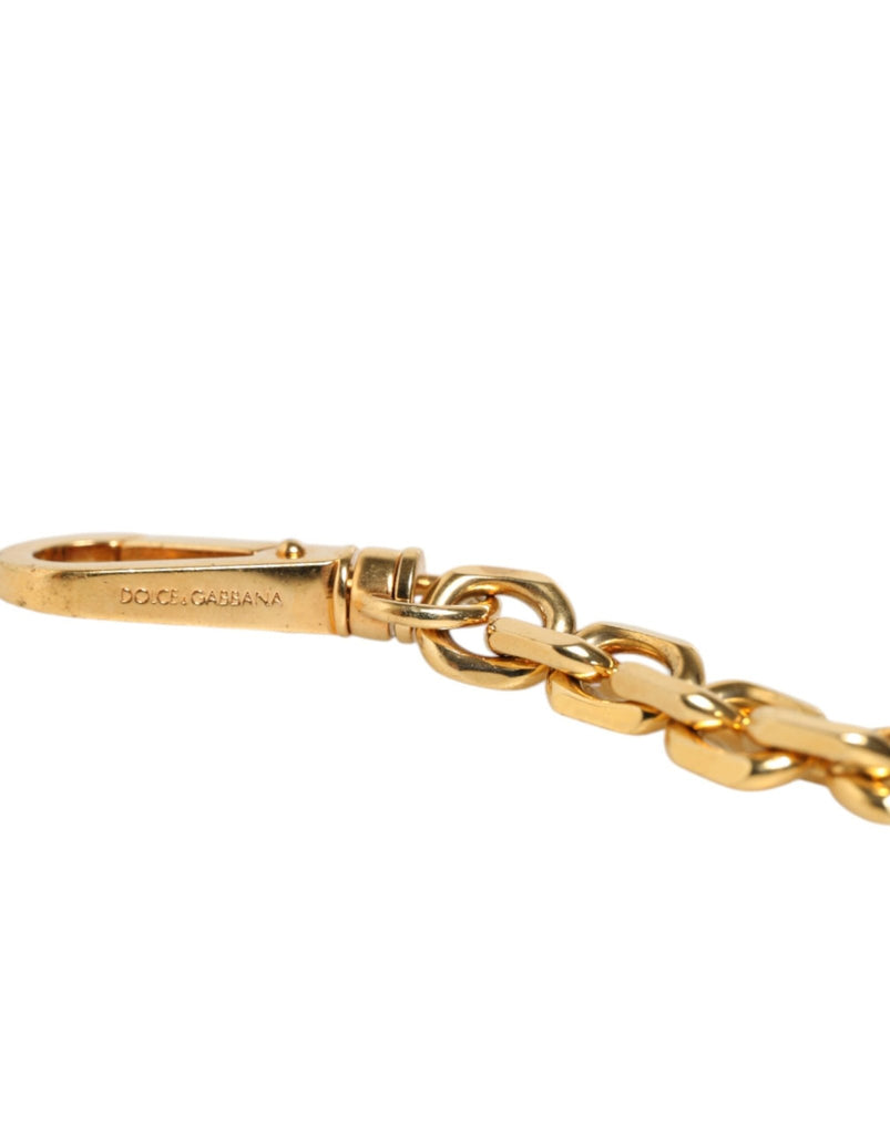 Dolce & Gabbana Black Leather Gold Chain Bag Accessory Shoulder Strap - Beyzy Store - Dolce & Gabbana