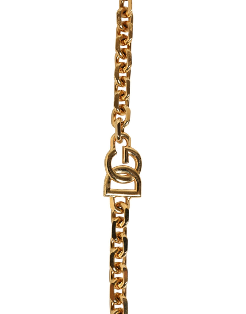 Dolce & Gabbana Black Leather Gold Chain Bag Accessory Shoulder Strap - Beyzy Store - Dolce & Gabbana