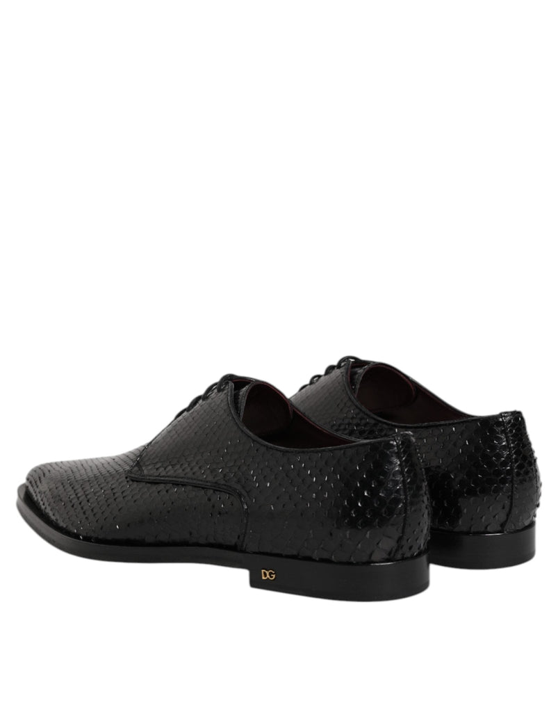 Dolce & Gabbana Black Leather Lace Up Dress Men Derby Shoes - Beyzy Store - Dolce & Gabbana