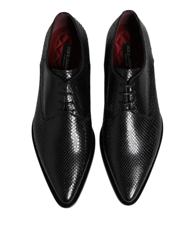 Dolce & Gabbana Black Leather Lace Up Dress Men Derby Shoes - Beyzy Store - Dolce & Gabbana