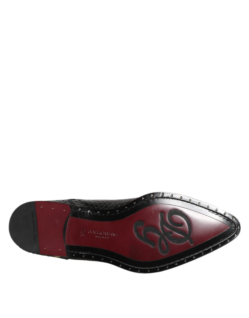 Dolce & Gabbana Black Leather Lace Up Dress Men Derby Shoes - Beyzy Store - Dolce & Gabbana