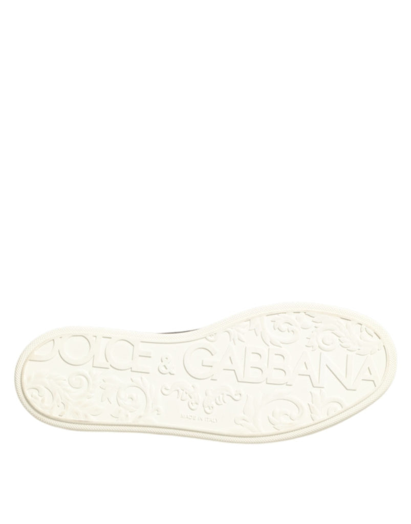 Dolce & Gabbana Black Leather Lace Up Low Top Sneakers Shoes - Beyzy Store - Dolce & Gabbana