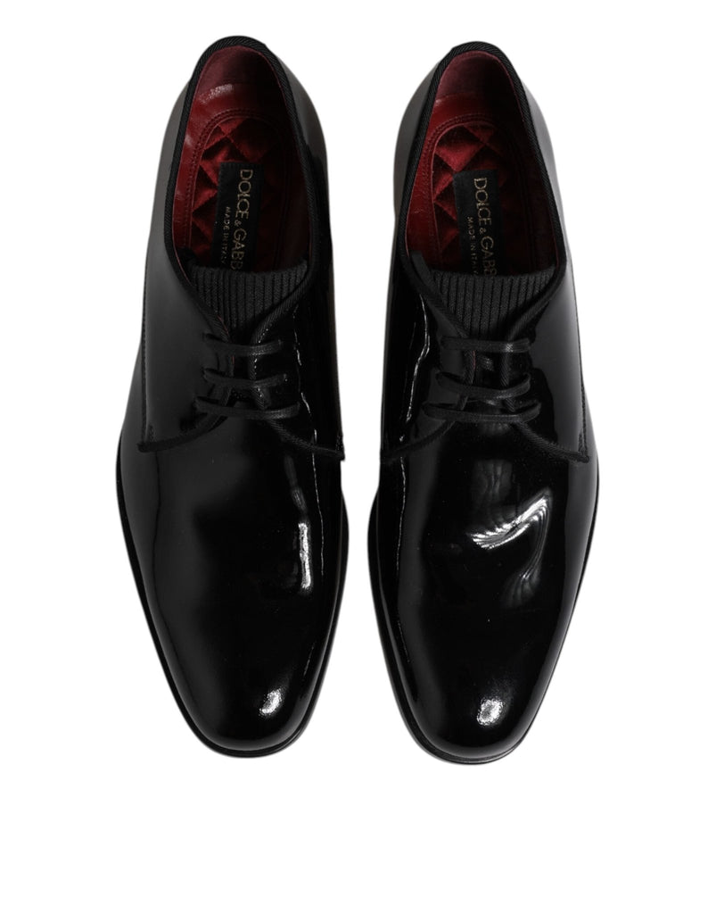 Dolce & Gabbana Black Leather Lace Up Men Derby Formal Shoes - Beyzy Store - Dolce & Gabbana