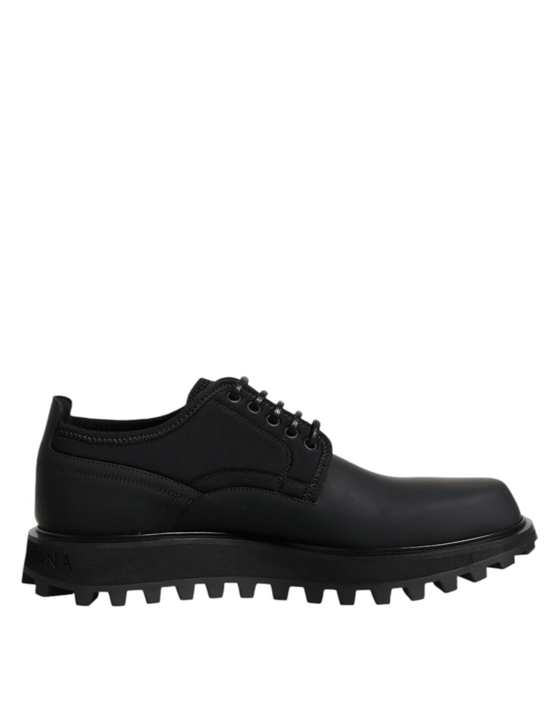 Dolce & Gabbana Black Leather Lace Up Trekking Dress Shoes - Beyzy Store - Dolce & Gabbana