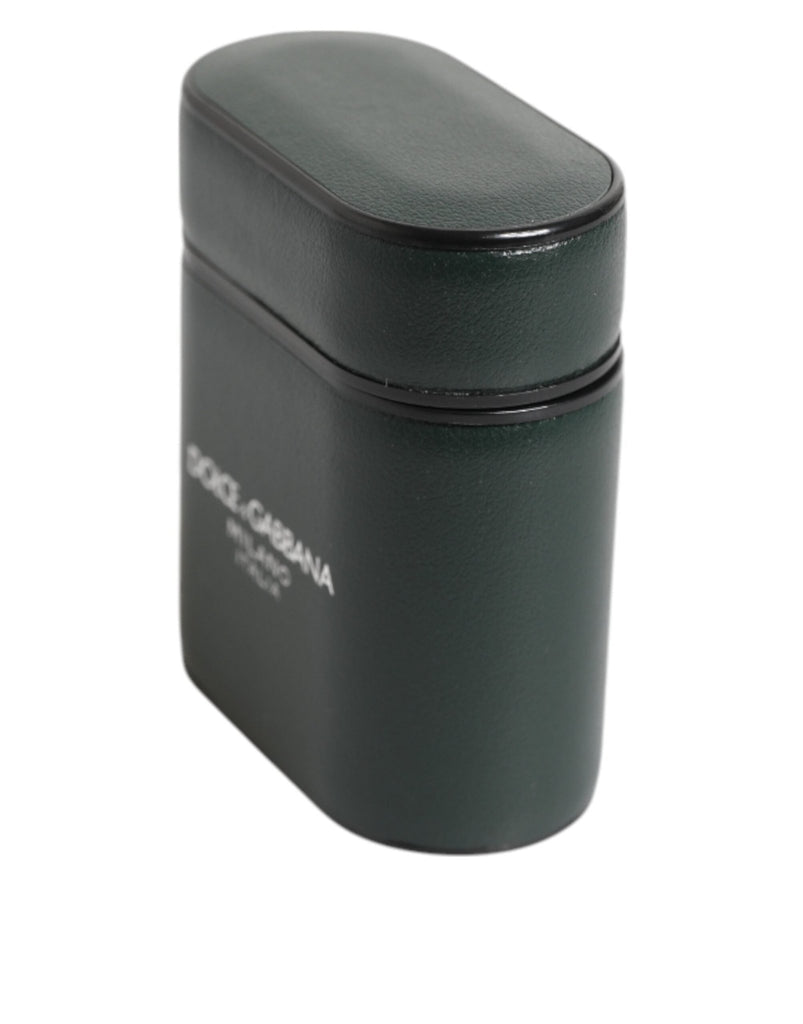 Dolce & Gabbana Black Leather Logo Print Flip Holder Men Airpods Case - Beyzy Store - Dolce & Gabbana
