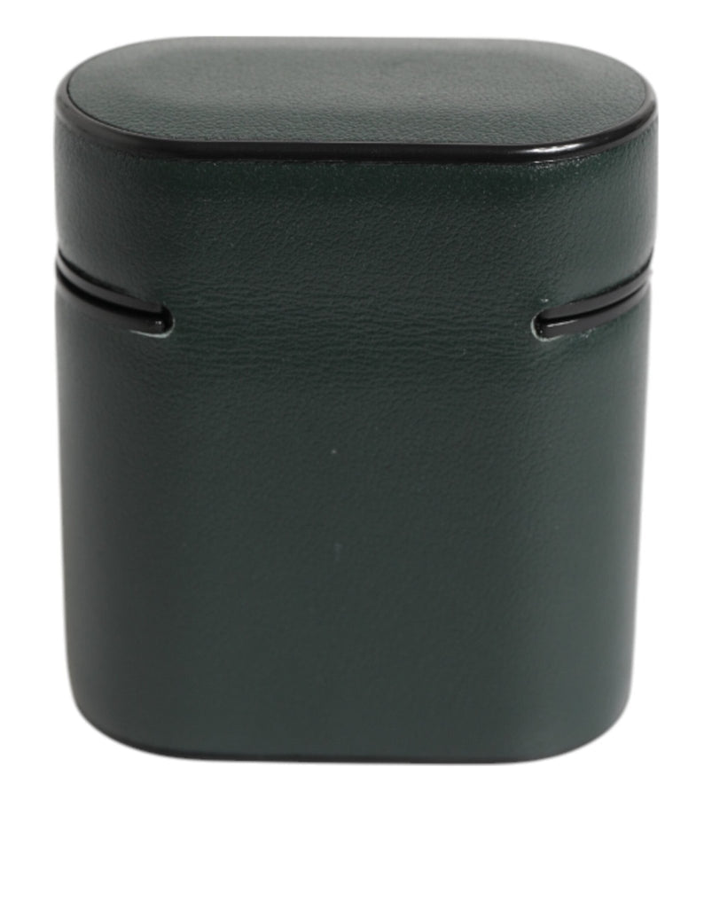 Dolce & Gabbana Black Leather Logo Print Flip Holder Men Airpods Case - Beyzy Store - Dolce & Gabbana