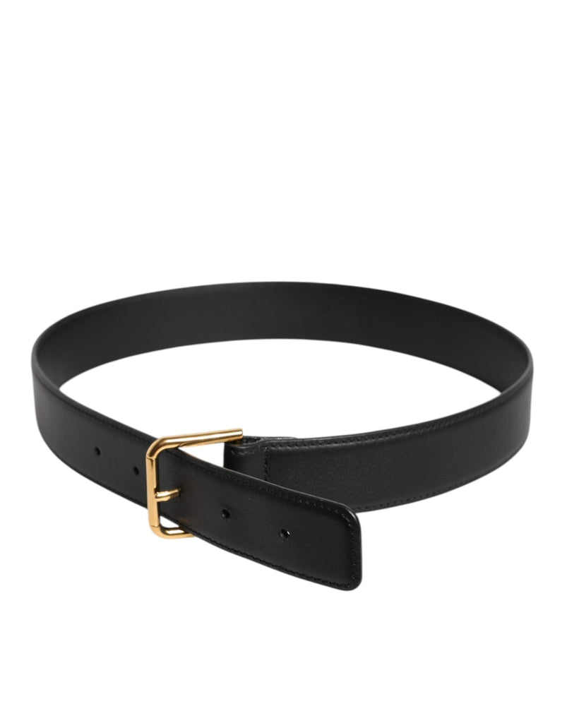 Dolce & Gabbana Black Leather Metal Buckle Classic Belt - Beyzy Store - Dolce & Gabbana