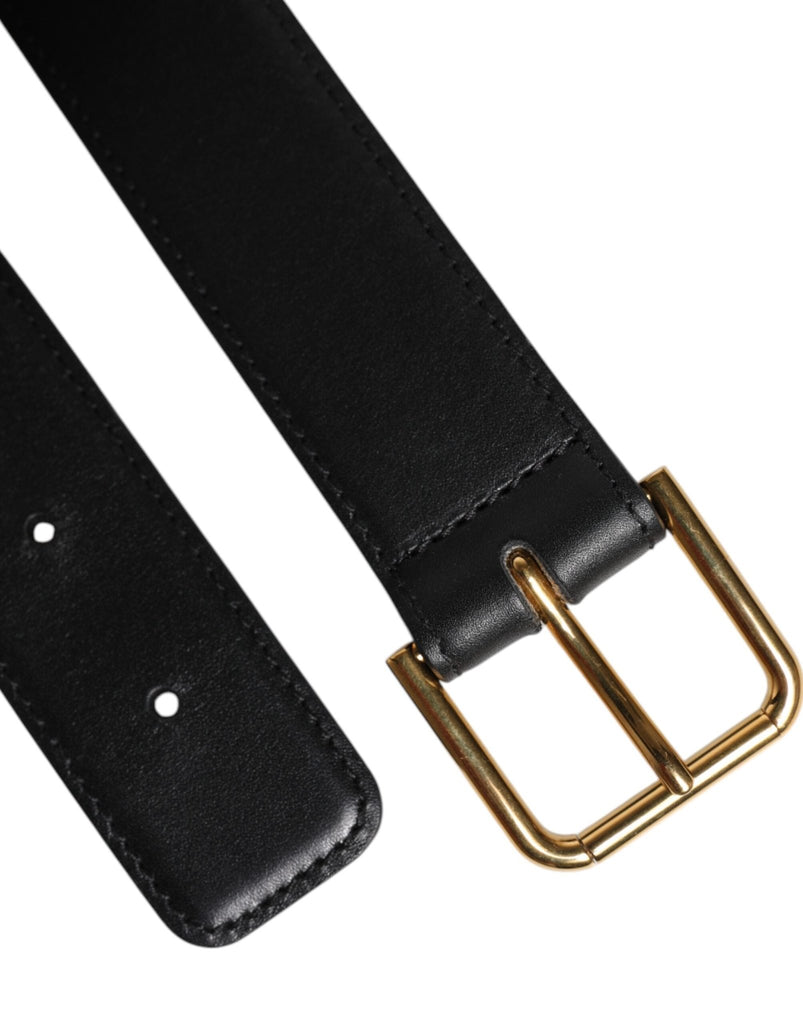 Dolce & Gabbana Black Leather Metal Buckle Classic Belt - Beyzy Store - Dolce & Gabbana