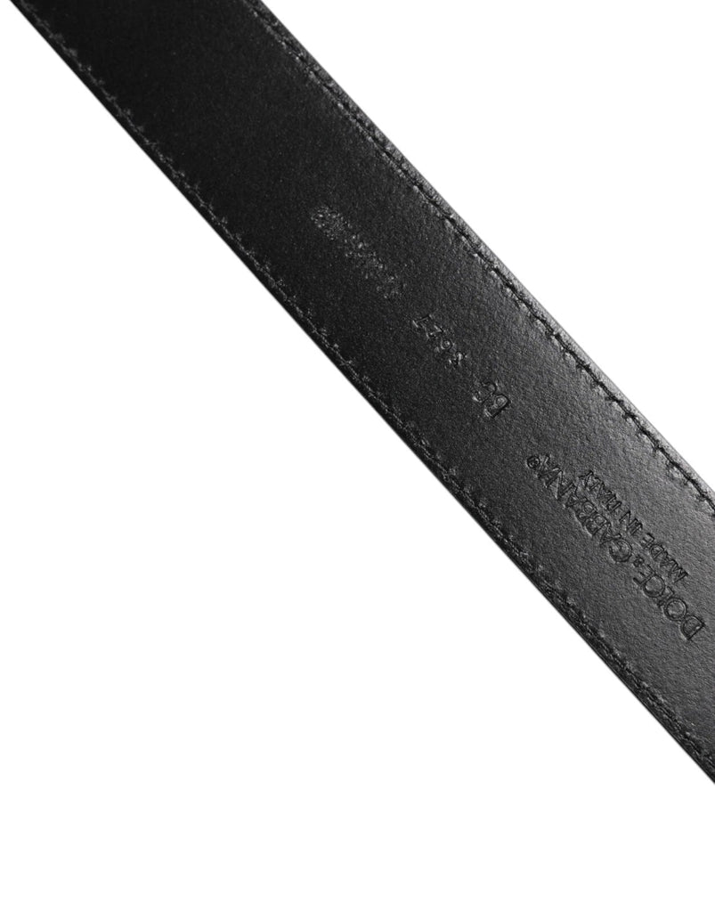Dolce & Gabbana Black Leather Metal Buckle Classic Men Belt - Beyzy Store - Dolce & Gabbana
