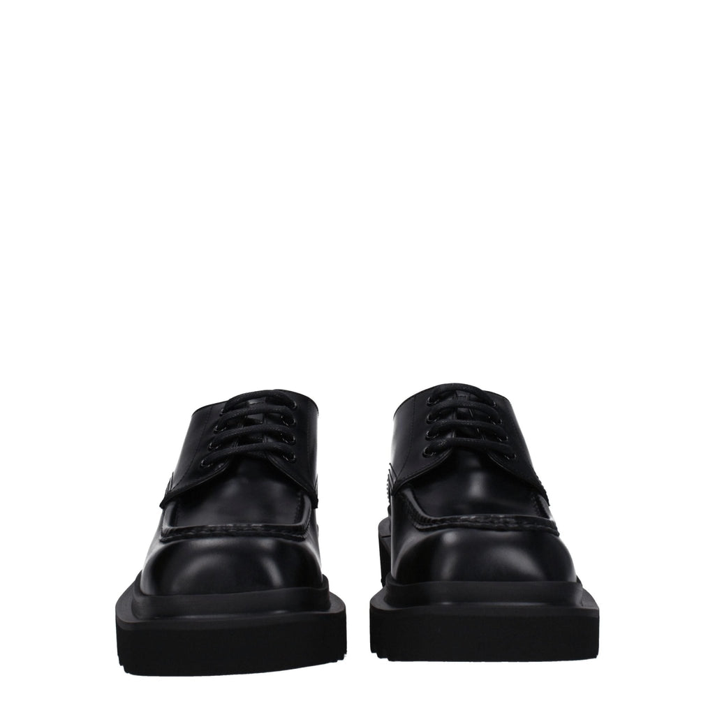 Dolce & Gabbana Black Leather Oxfords And Derbies - Beyzy Store - Dolce & Gabbana