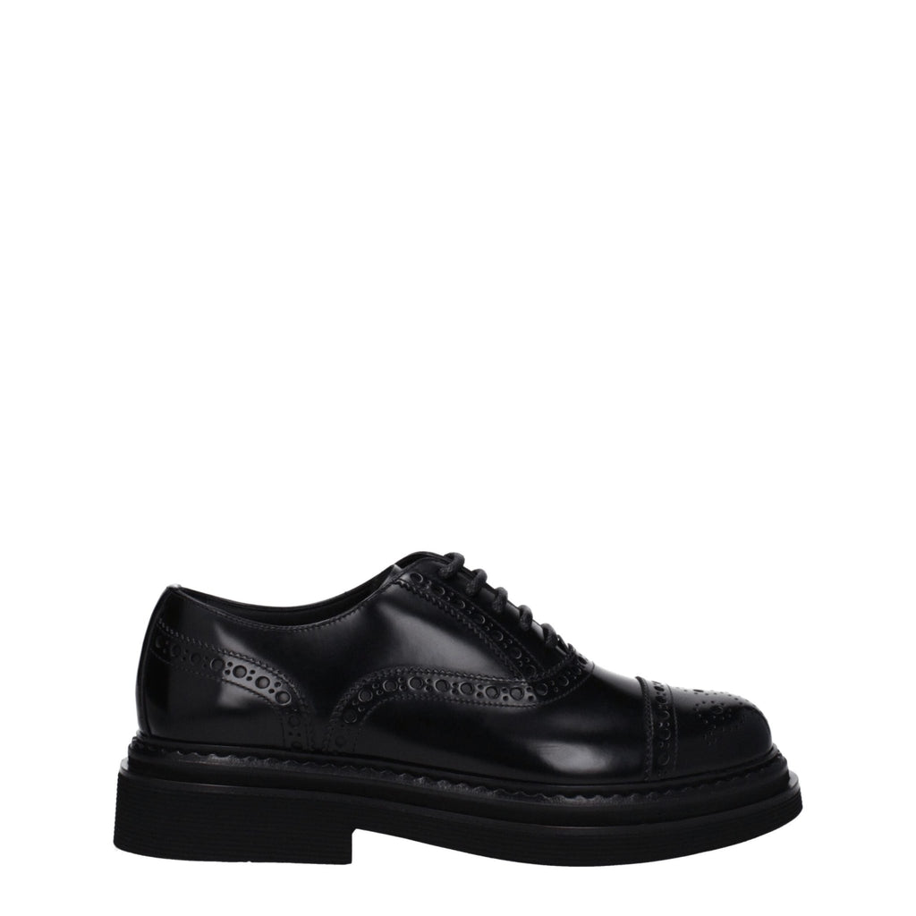 Dolce & Gabbana Black Leather Oxfords And Derby - Beyzy Store - Dolce & Gabbana