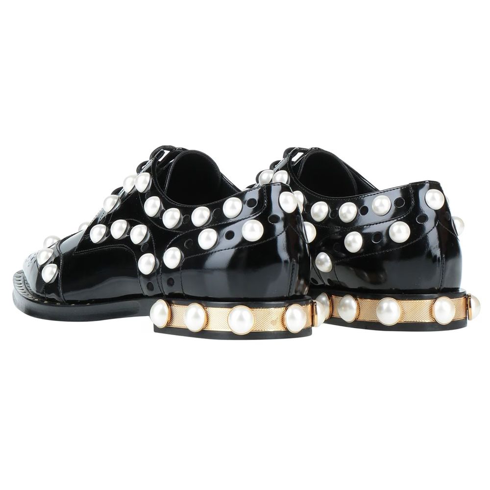 Dolce & Gabbana Black Leather Oxfords And Derby - Beyzy Store - Dolce & Gabbana