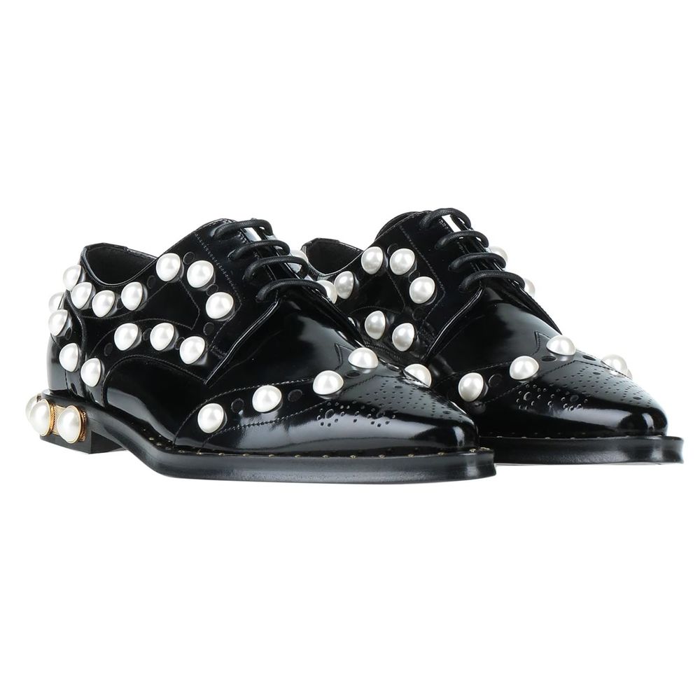 Dolce & Gabbana Black Leather Oxfords And Derby - Beyzy Store - Dolce & Gabbana