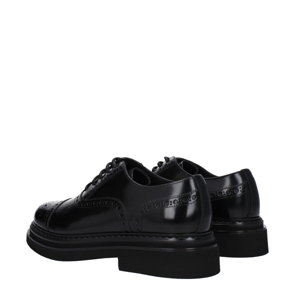 Dolce & Gabbana Black Leather Oxfords And Derby - Beyzy Store - Dolce & Gabbana