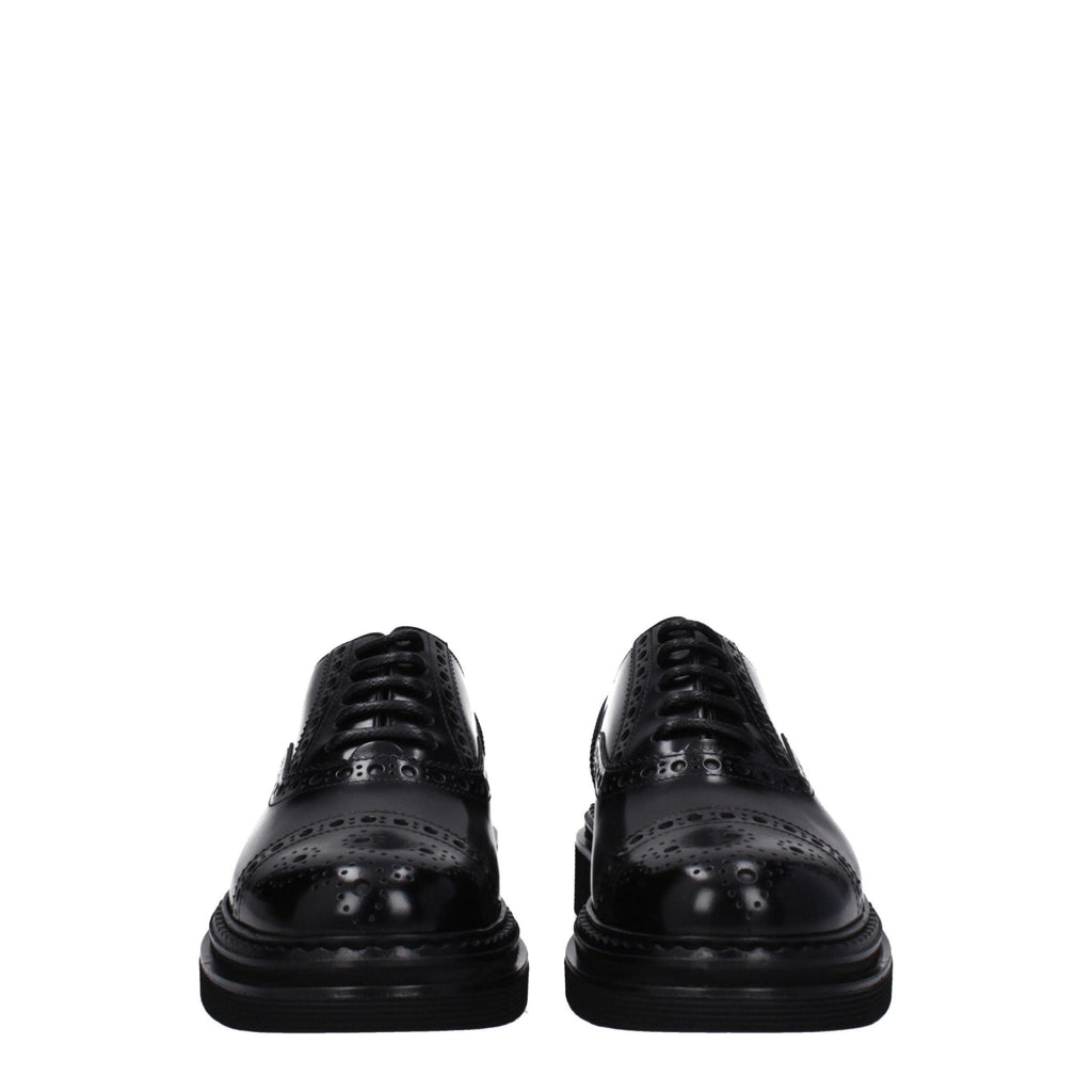 Dolce & Gabbana Black Leather Oxfords And Derby - Beyzy Store - Dolce & Gabbana