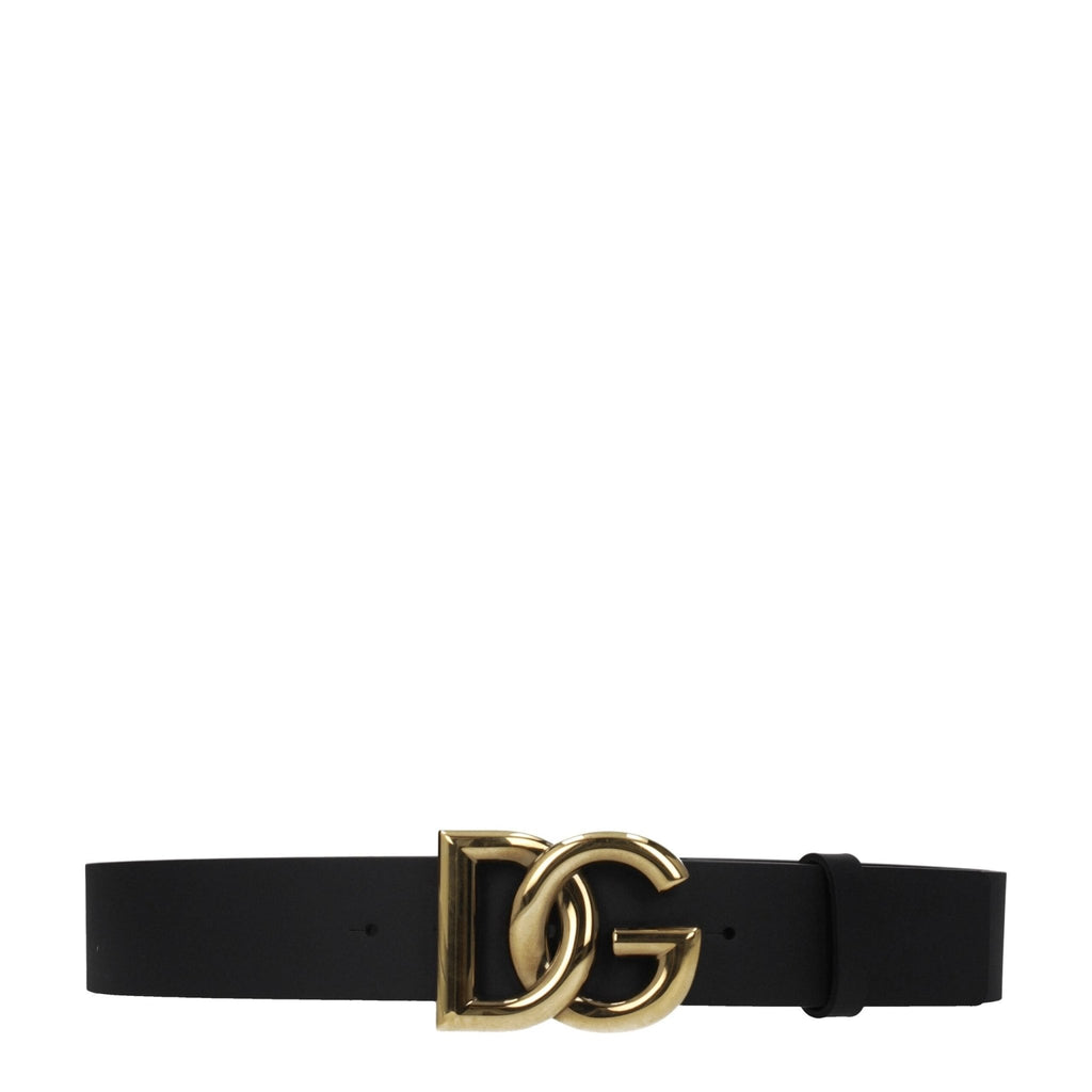 Dolce & Gabbana Black Leather Regular Belts - Beyzy Store - Dolce & Gabbana
