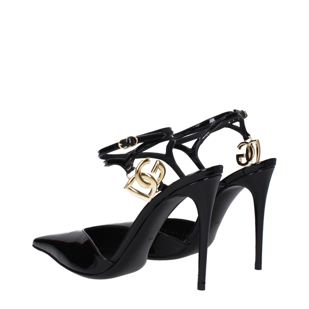 Dolce & Gabbana Black Leather Sandal - Beyzy Store - Dolce & Gabbana