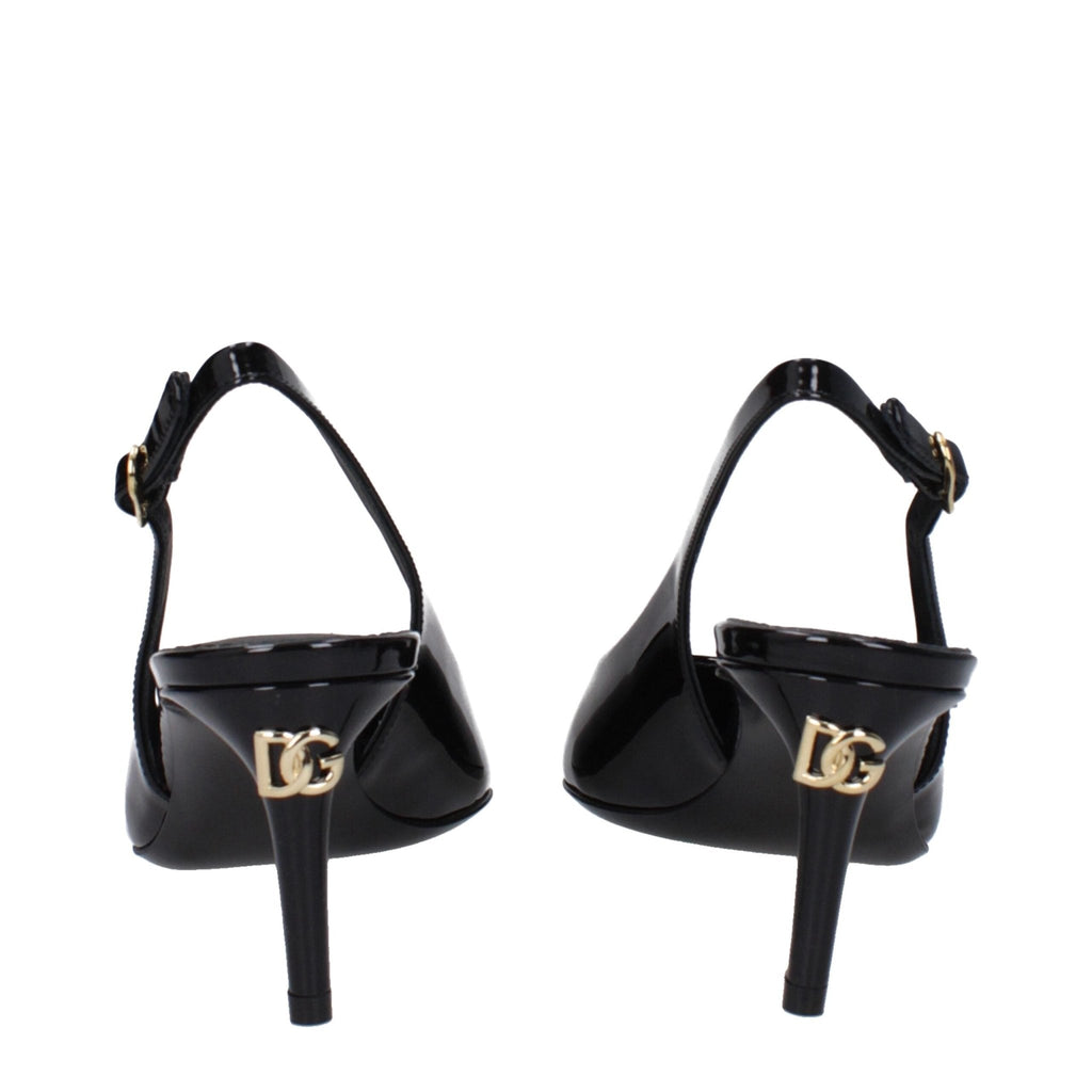 Dolce & Gabbana Black Leather Sandal - Beyzy Store - Dolce & Gabbana