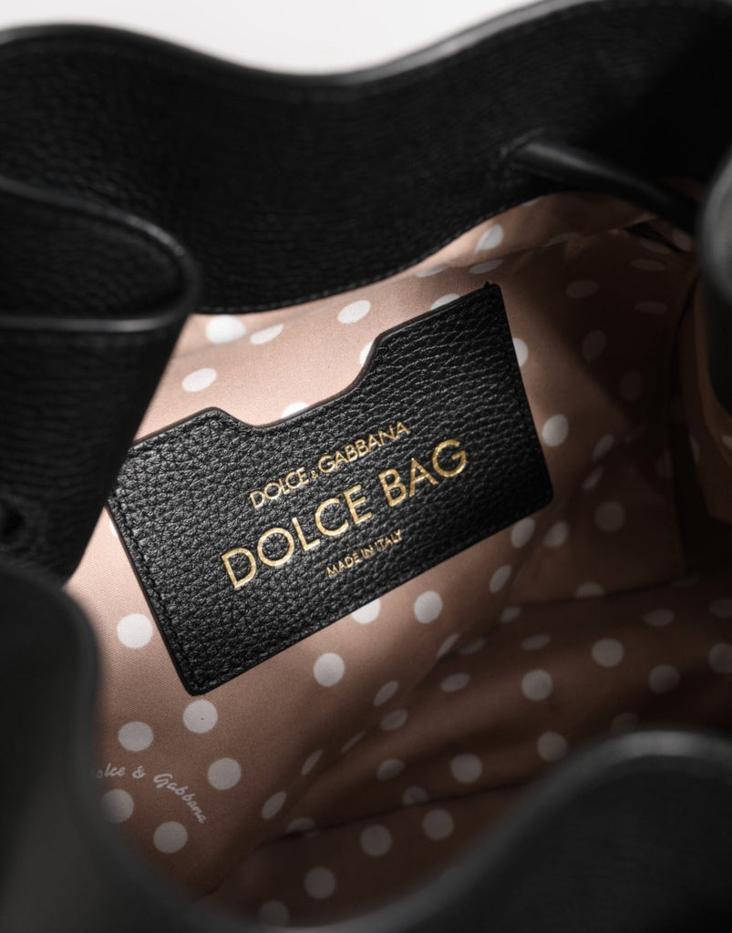 Dolce & Gabbana Black Leather Shoulder Crossbody Bucket DOLCE Bag - Beyzy Store - Dolce & Gabbana