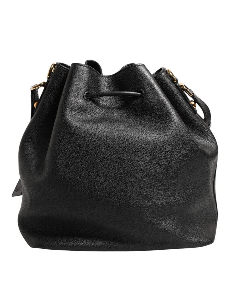 Dolce & Gabbana Black Leather Shoulder Crossbody Bucket DOLCE Bag - Beyzy Store - Dolce & Gabbana