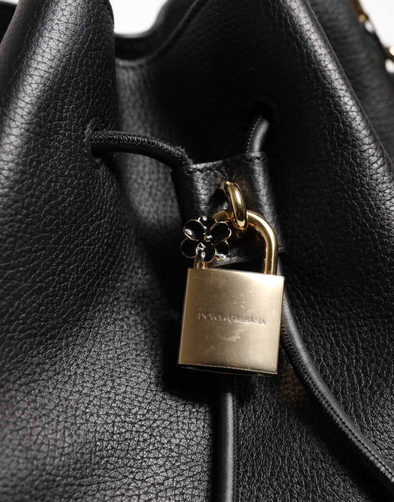Dolce & Gabbana Black Leather Shoulder Crossbody Bucket DOLCE Bag - Beyzy Store - Dolce & Gabbana