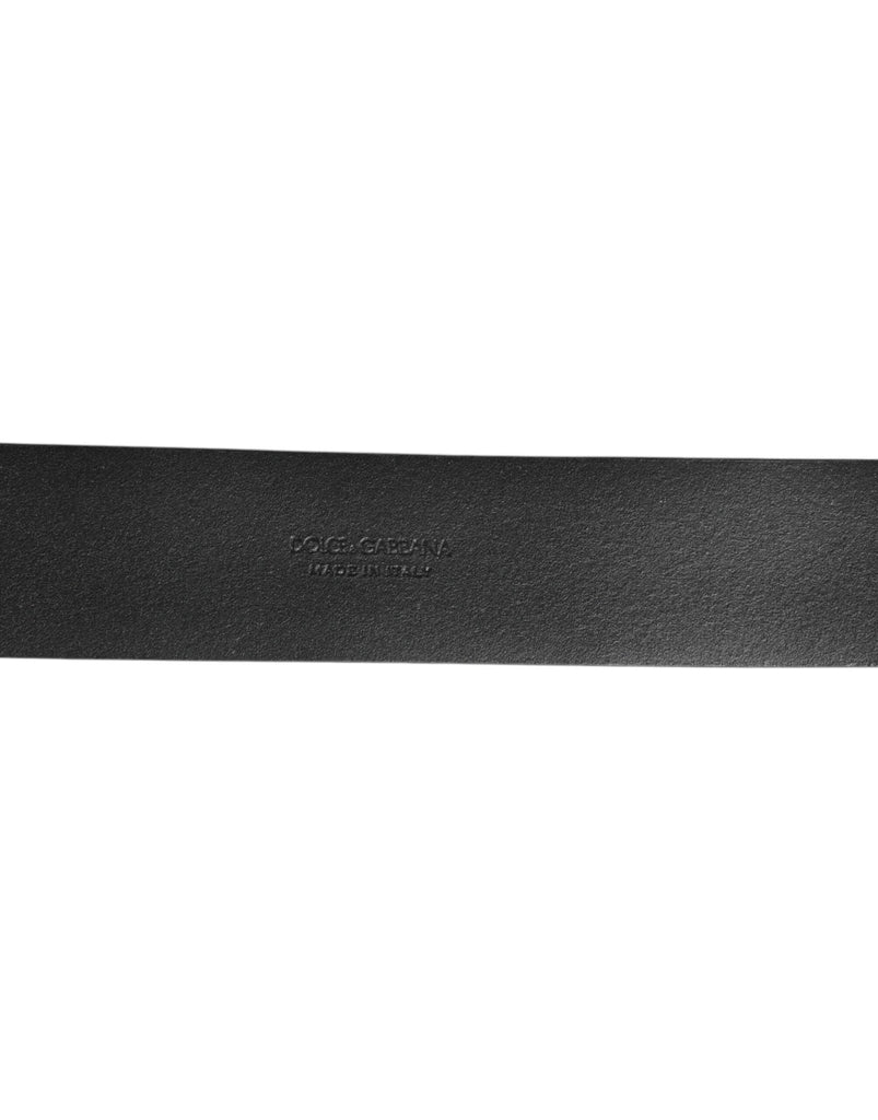 Dolce & Gabbana Black Leather Side Rings Brass Buckle Belt - Beyzy Store - Dolce & Gabbana