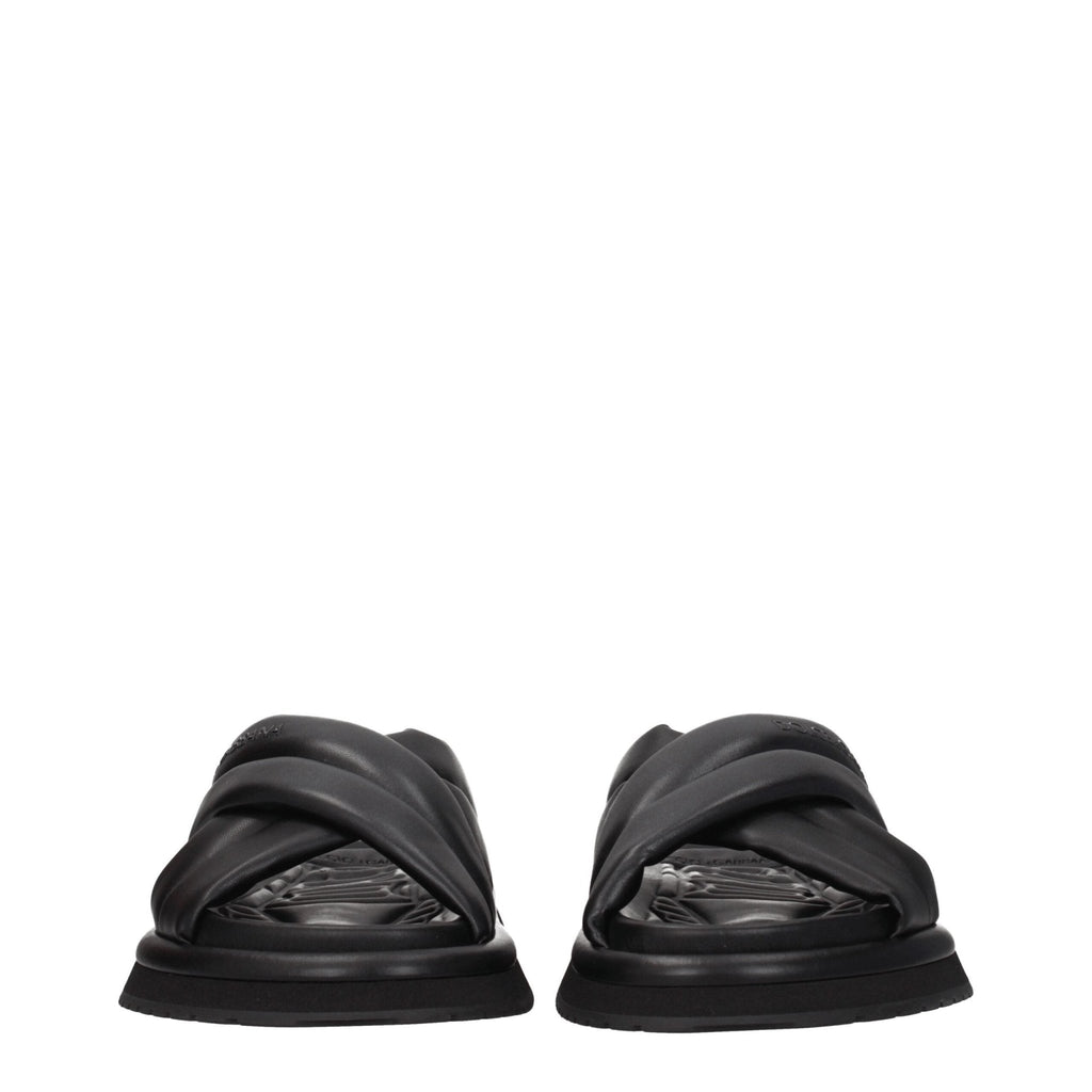 Dolce & Gabbana Black Leather Slipper - Beyzy Store - Dolce & Gabbana
