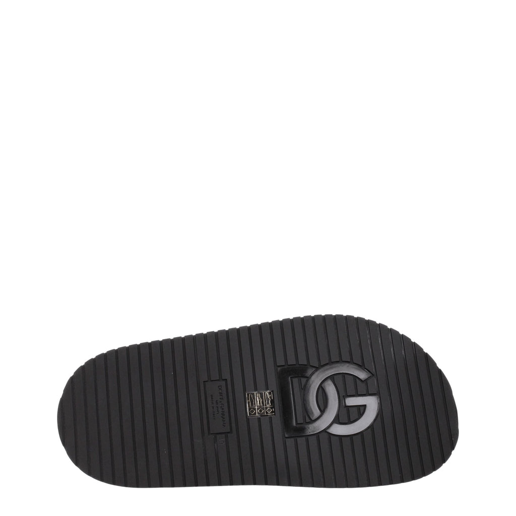 Dolce & Gabbana Black Leather Slipper - Beyzy Store - Dolce & Gabbana