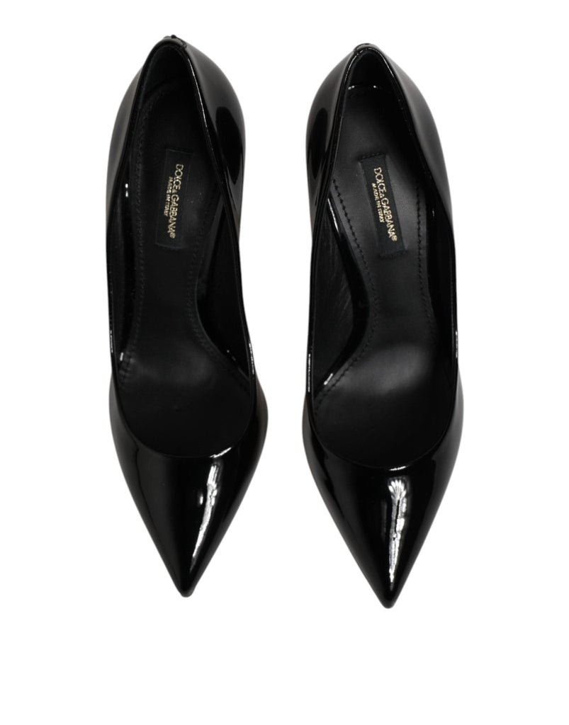 Dolce & Gabbana Black Leather Stiletto Heels Pumps Shoes - Beyzy Store - Dolce & Gabbana