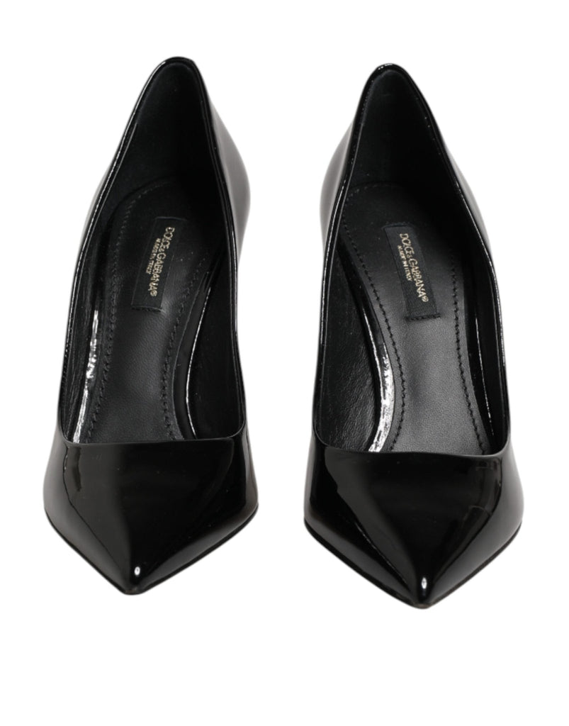 Dolce & Gabbana Black Leather Stiletto Heels Pumps Shoes - Beyzy Store - Dolce & Gabbana