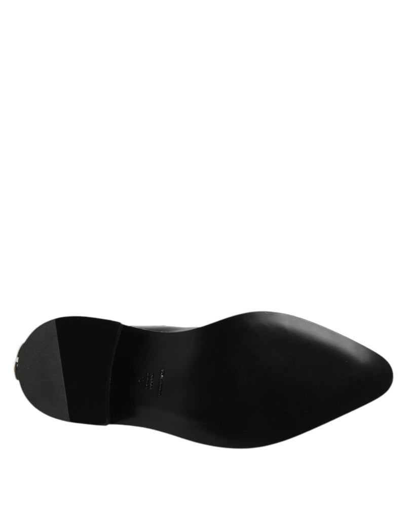 Dolce & Gabbana Black Leather Studded Men Short Boots Shoes - Beyzy Store - Dolce & Gabbana