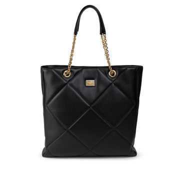 Dolce & Gabbana Black Leather Tote Bag - Beyzy Store - Dolce & Gabbana