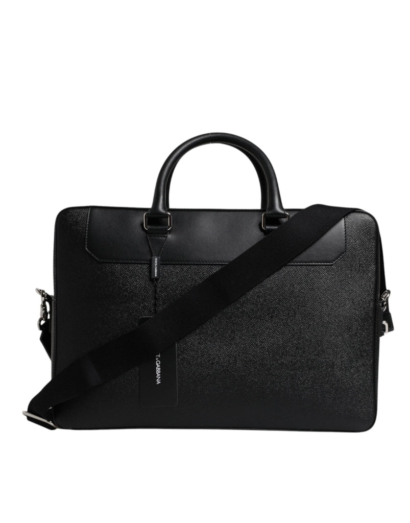 Dolce & Gabbana Black Logo Plaque Double Handle Messenger Bag - Beyzy Store - Dolce & Gabbana