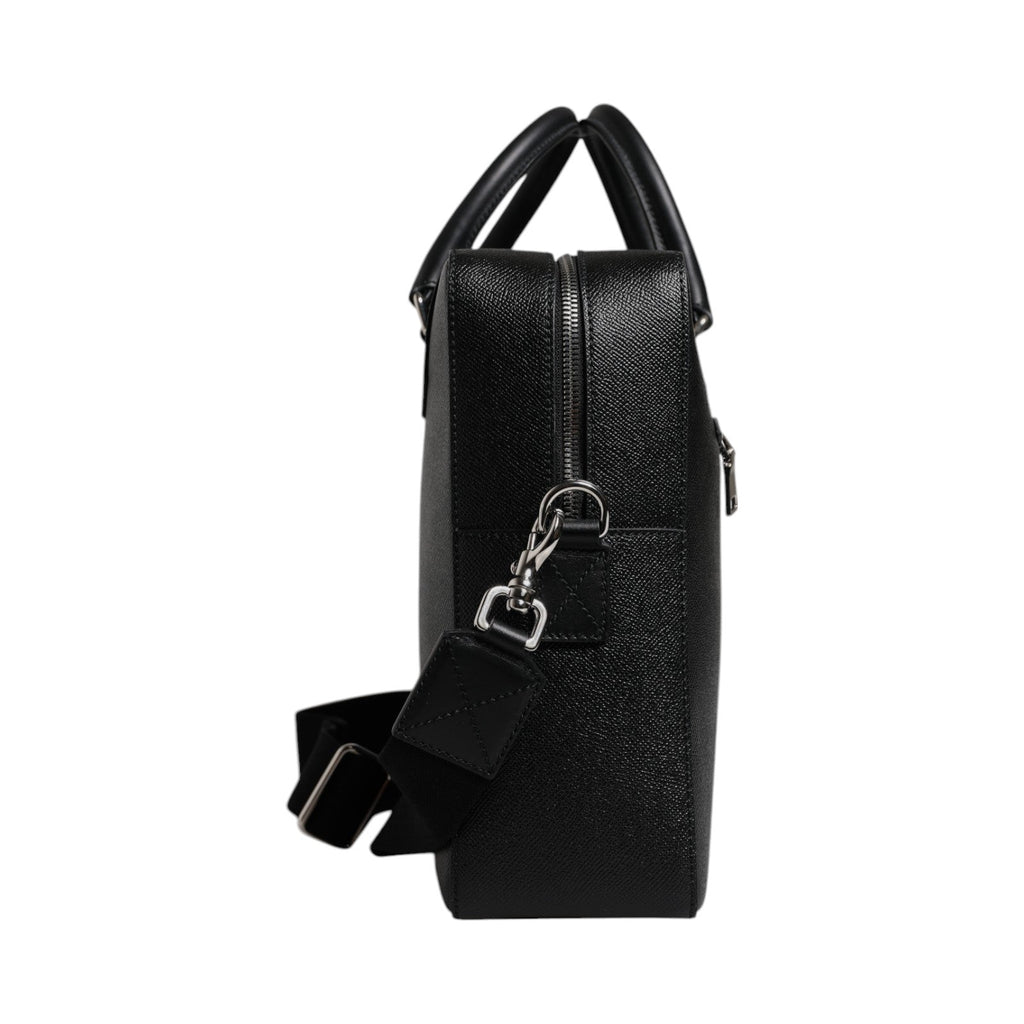 Dolce & Gabbana Black Logo Plaque Double Handle Messenger Bag - Beyzy Store - Dolce & Gabbana